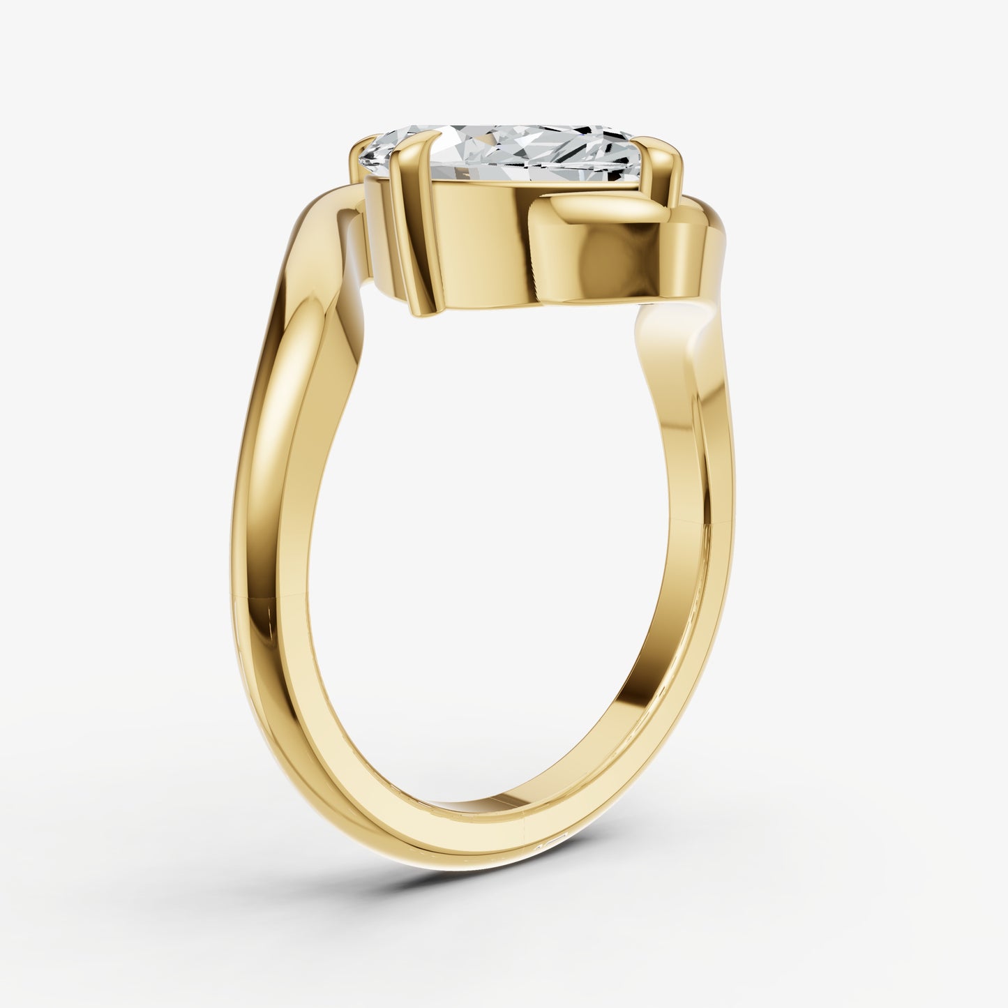 Marquise Bypass Oval Engagement Ring