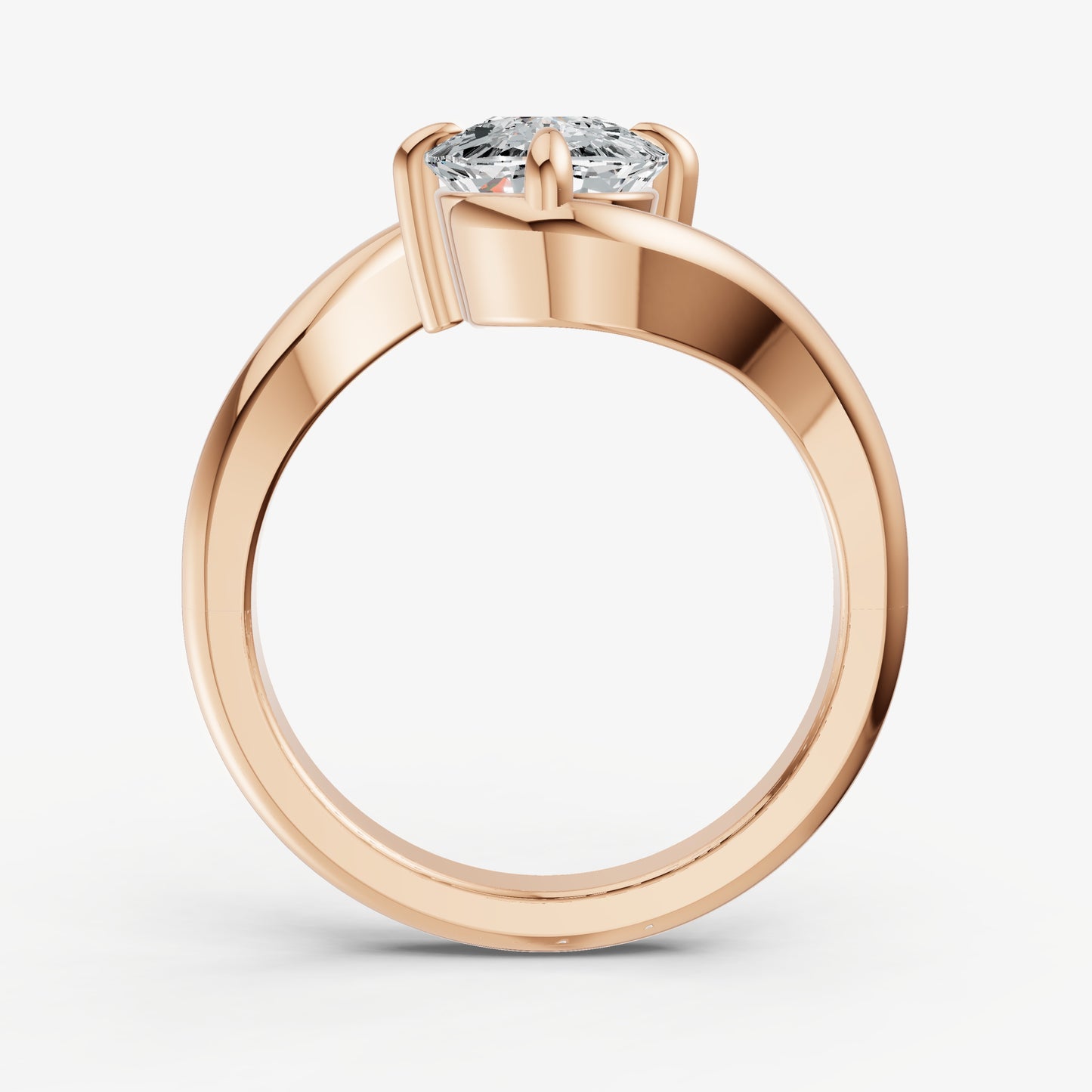 Old Miner Bypass Oval Engagement Ring