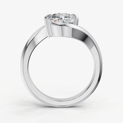 Old Miner Bypass Oval Engagement Ring