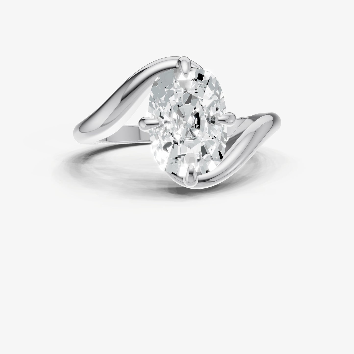 Old Miner Bypass Oval Engagement Ring