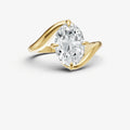 Oval Bypass Engagement Ring