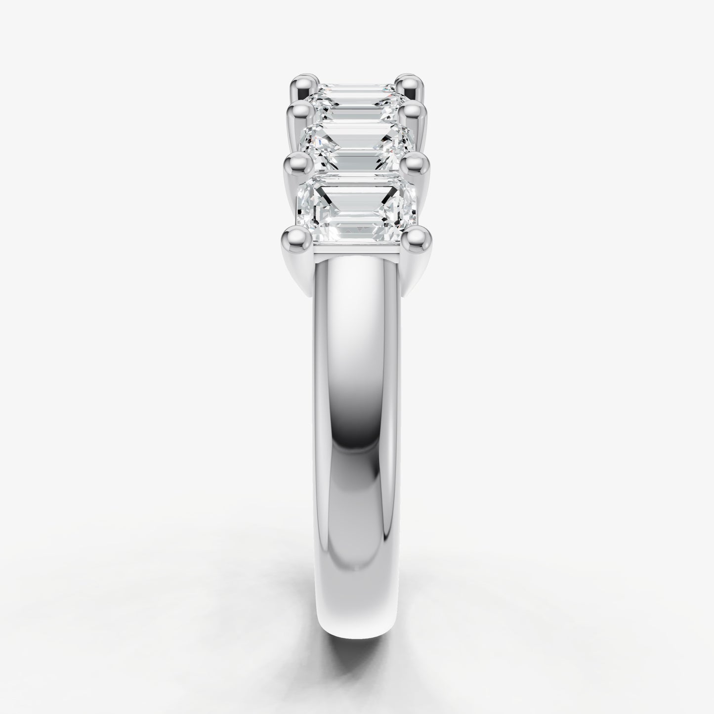 0.15ct Emerald Cut Diamond Pinky Ring
