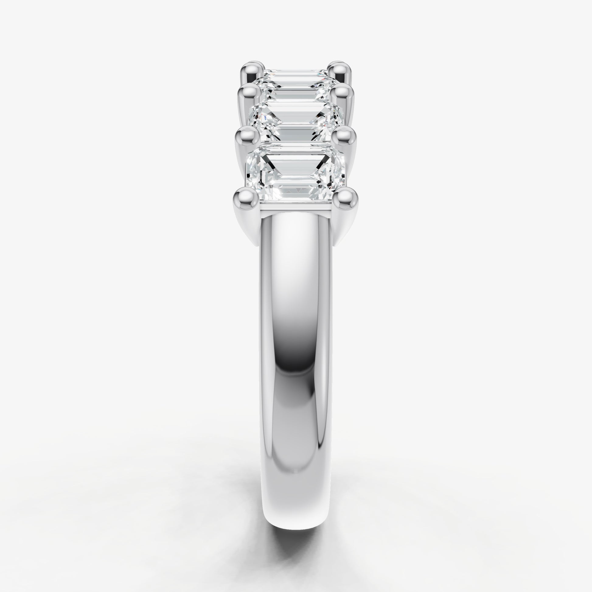 0.15ct Emerald Cut Diamond Pinky Ring