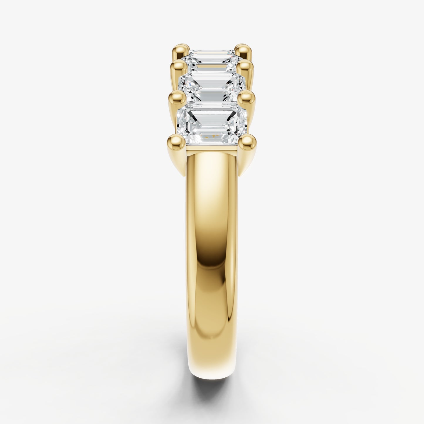 0.15ct Emerald Cut Diamond Pinky Ring