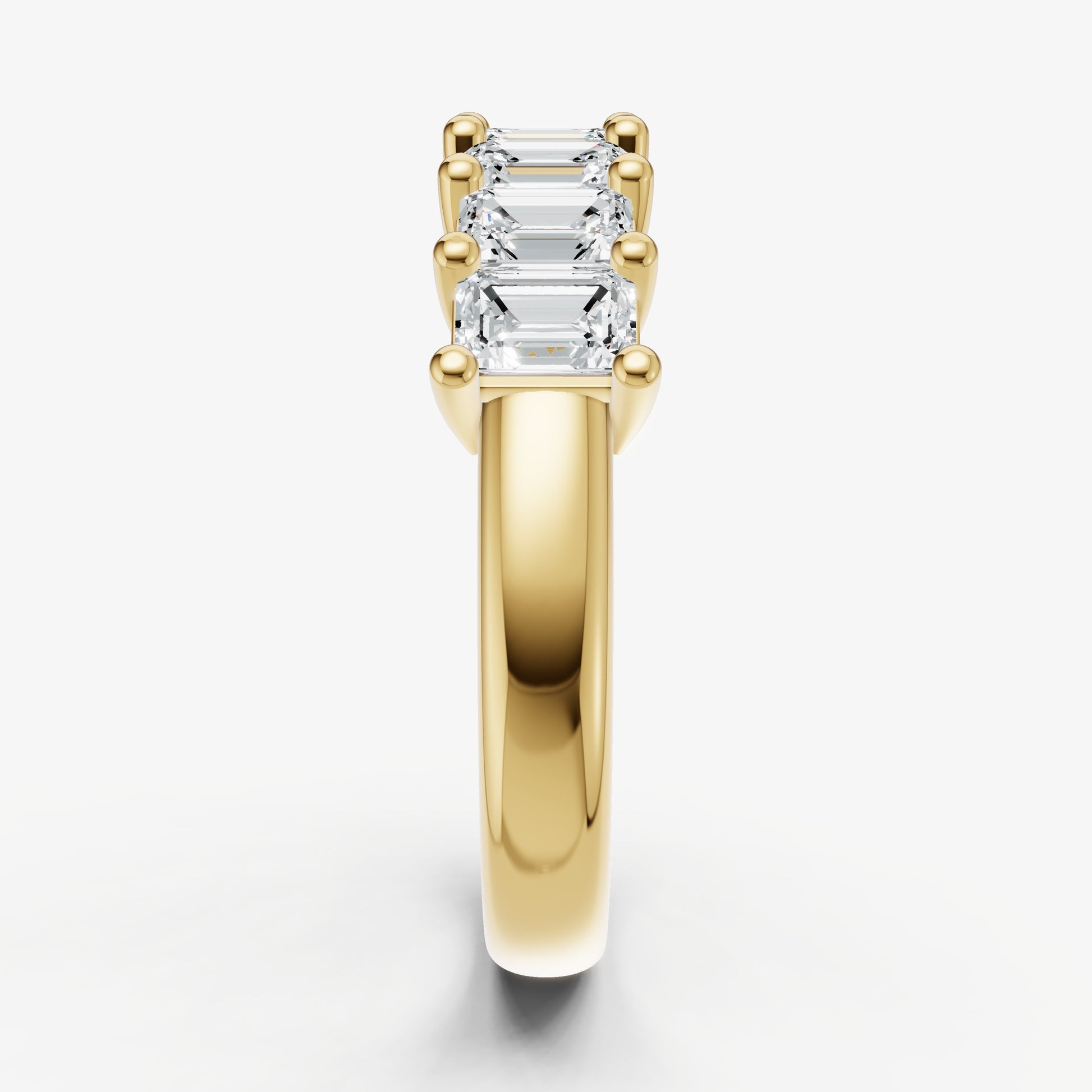 0.15ct Emerald Cut Diamond Pinky Ring