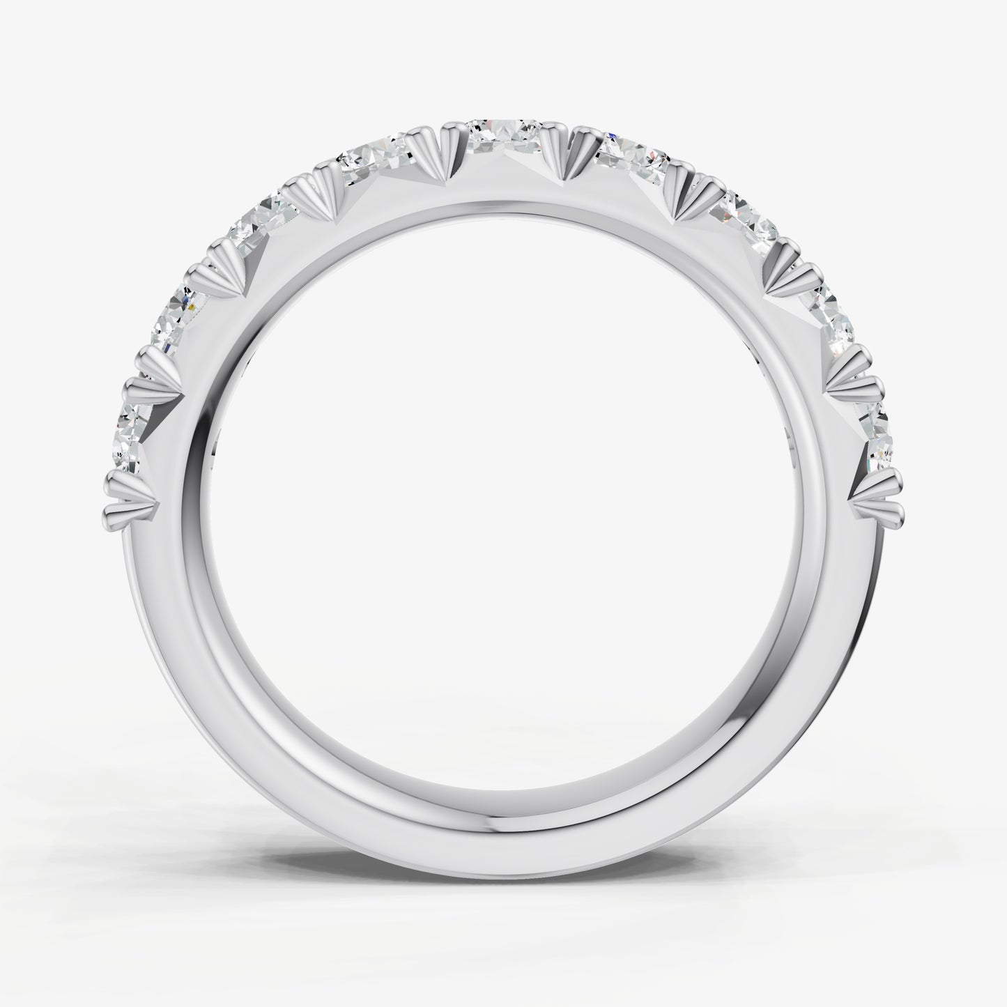 Pavé Set Round 0.15ct (15pt) Diamond Band