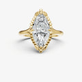 Marquise Filigree Halo Engagement Ring
