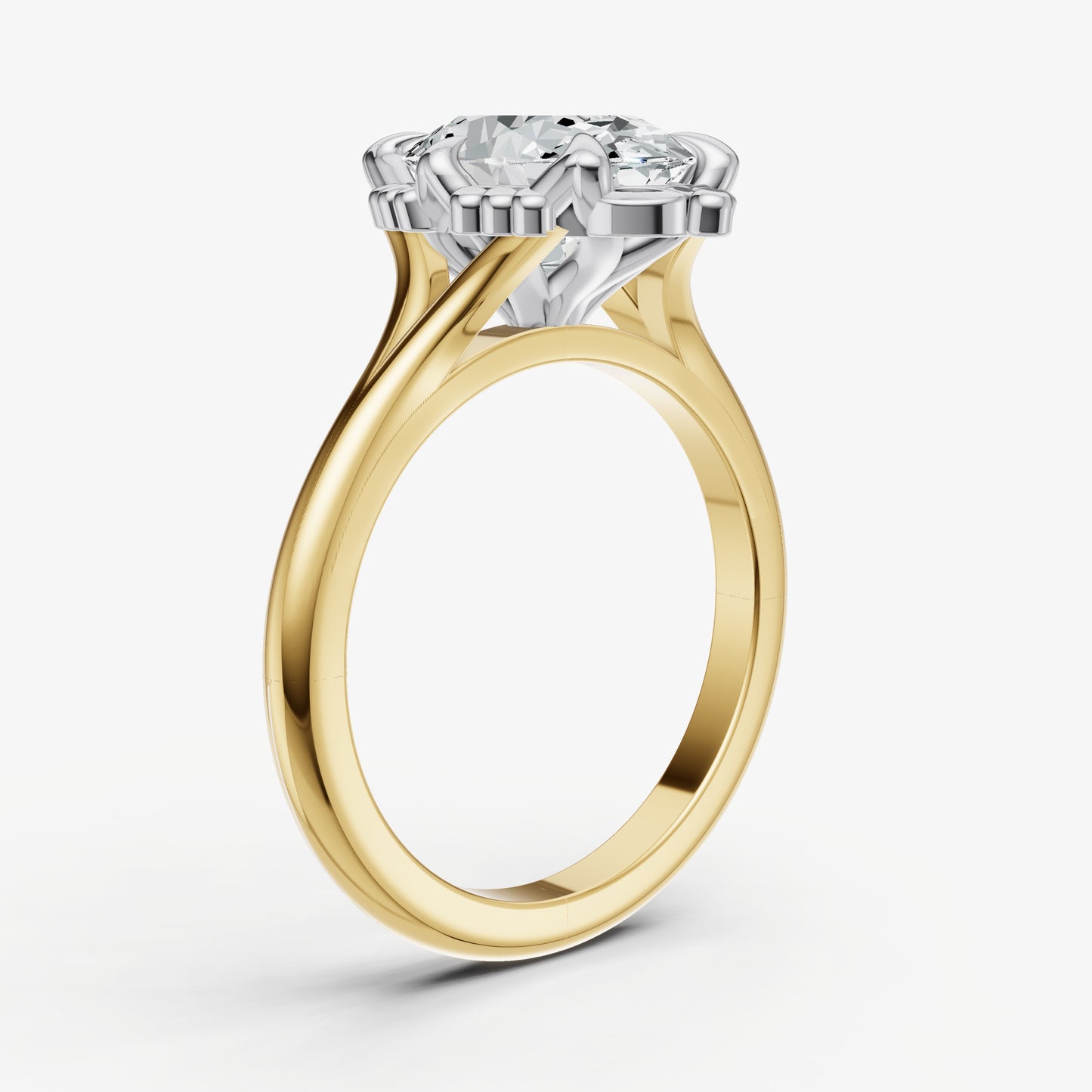 Oval Filigree Halo Engagement Ring