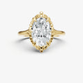Oval Filigree Halo Engagement Ring