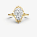 Pear Filigree Halo Engagement Ring