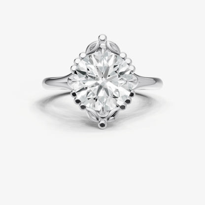 Round Filigree Halo Engagement Ring