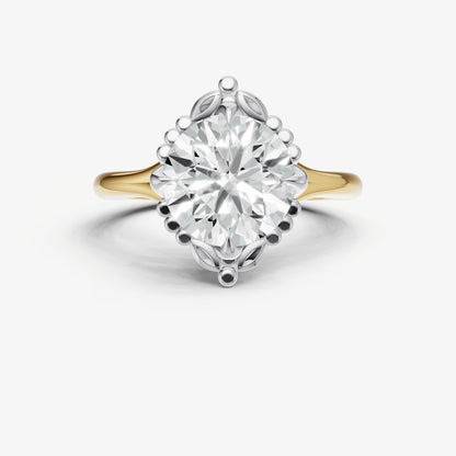 Round Filigree Halo Engagement Ring