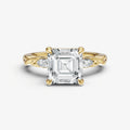 Asscher Engagement Ring with Marquise Accent Diamonds