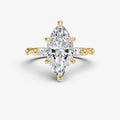 Marquise Engagement Ring with Marquise Accent Diamonds