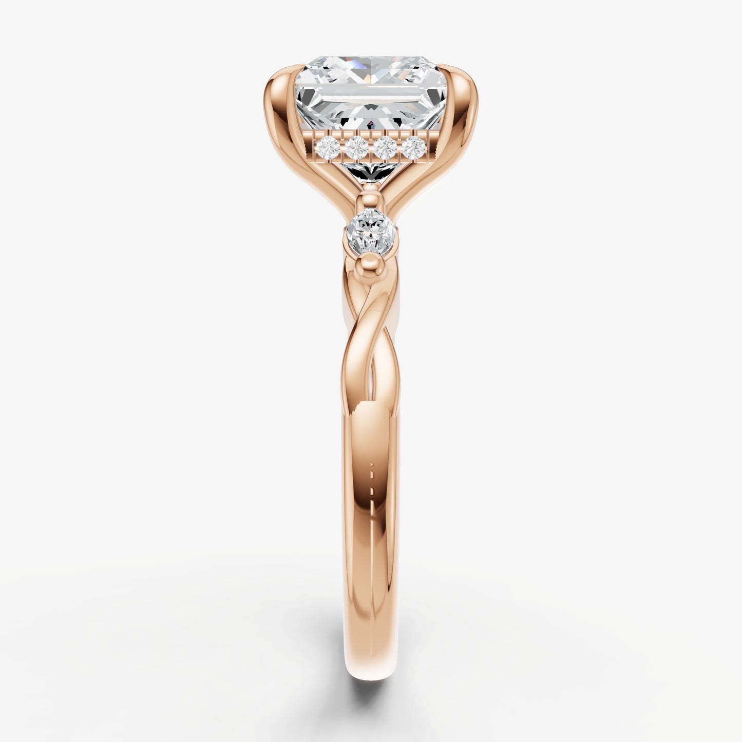 Princess Engagement Ring with Marquise Accent Diamonds