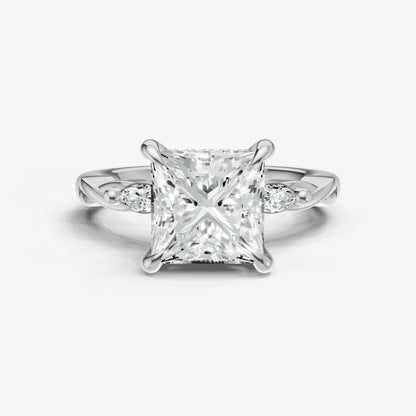 Princess Engagement Ring with Marquise Accent Diamonds