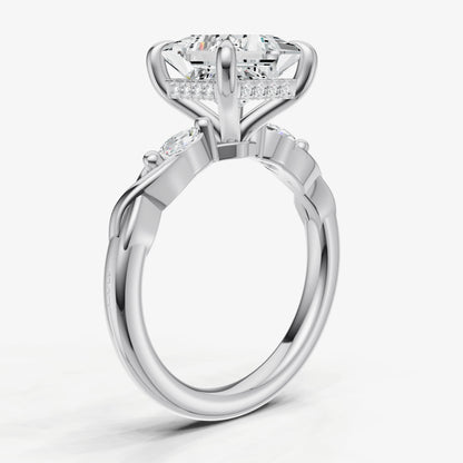 Princess Engagement Ring with Marquise Accent Diamonds