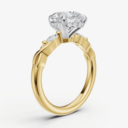 Pear Engagement Ring with Marquise Accent Diamonds