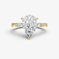 Pear Engagement Ring with Marquise Accent Diamonds