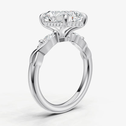 Radiant Engagement Ring with Marquise Accent Diamonds