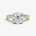 Round Engagement Ring with Marquise Accent Diamonds
