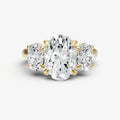 4.55ct TDW Oval Diamond Trilogy Ring