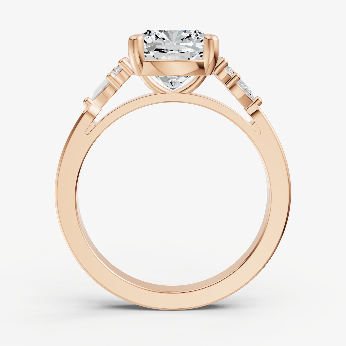 Cushion Cluster Diamond Engagement Ring