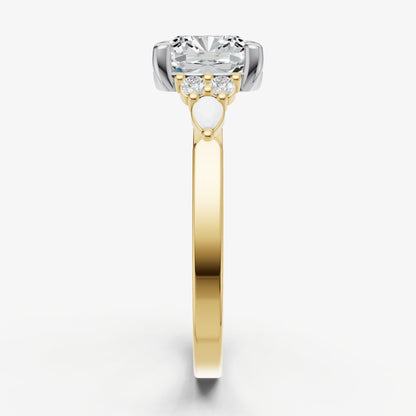 Cushion Cluster Diamond Engagement Ring