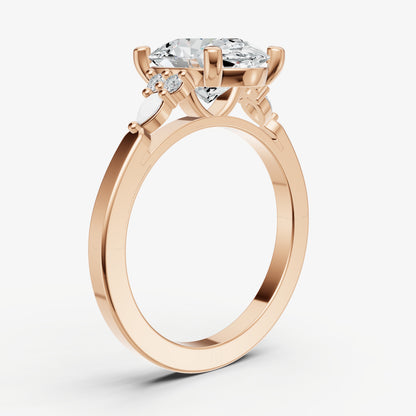 Oval Cluster Diamond Engagement Ring