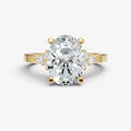 Oval Cluster Diamond Engagement Ring