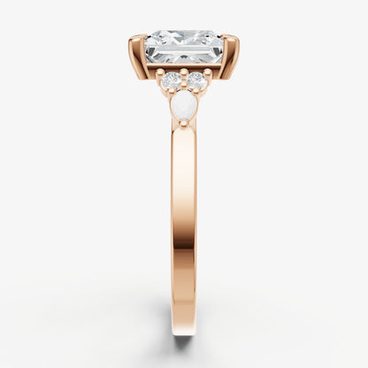 Princess Cluster Diamond Engagement Ring
