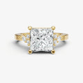 Princess Cluster Diamond Engagement Ring