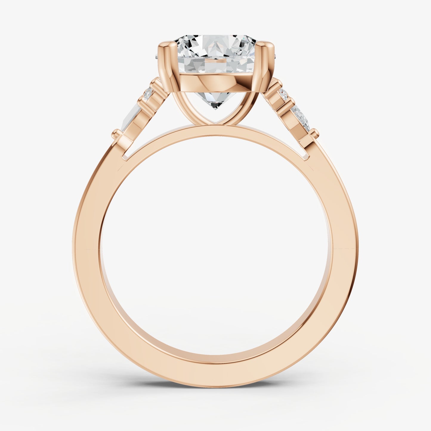 Round Cluster Diamond Engagement Ring