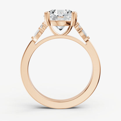Round Cluster Diamond Engagement Ring
