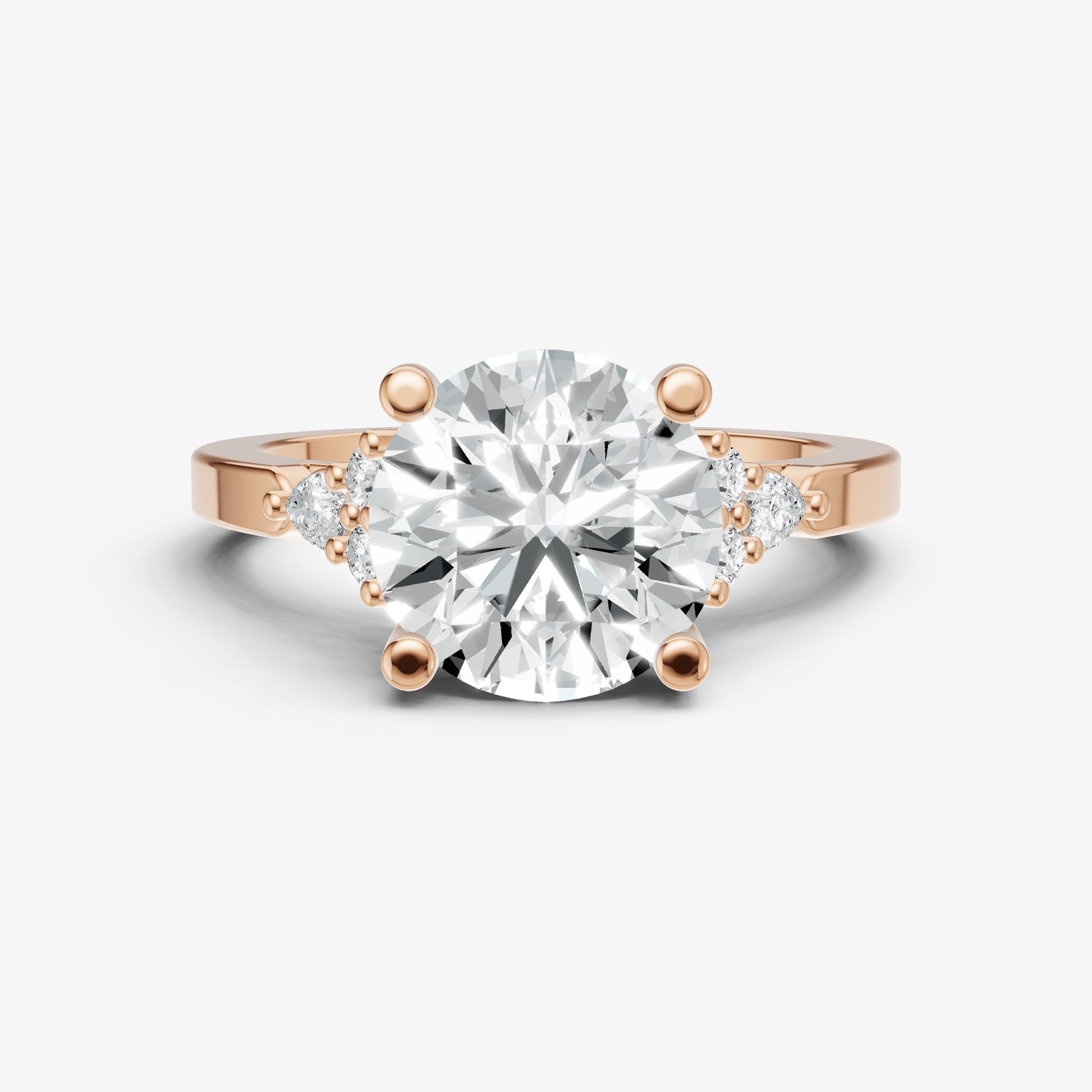 Round Cluster Diamond Engagement Ring