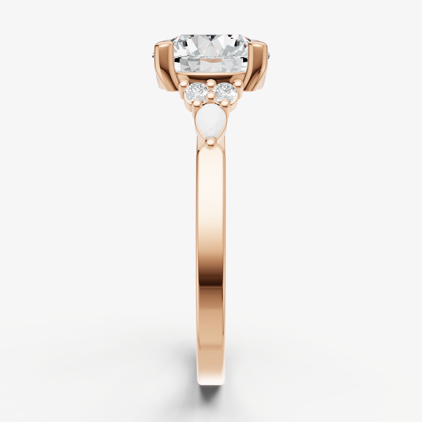 Round Cluster Diamond Engagement Ring