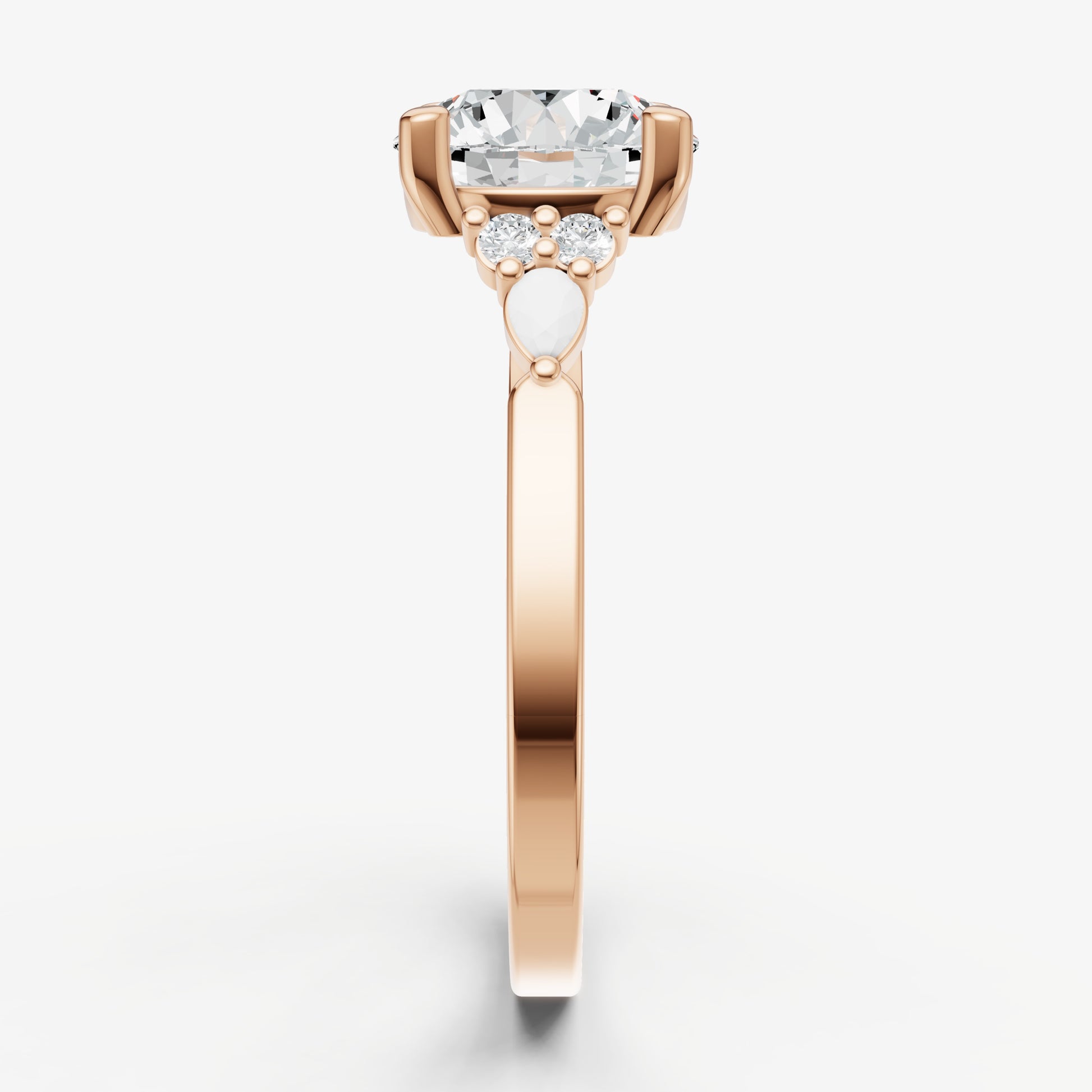 Round Cluster Diamond Engagement Ring