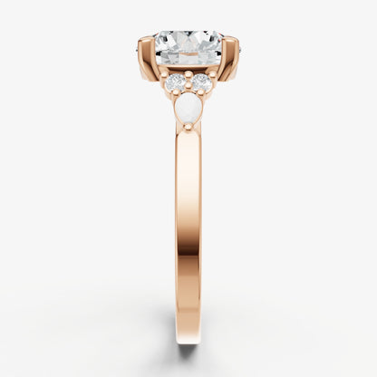 Round Cluster Diamond Engagement Ring