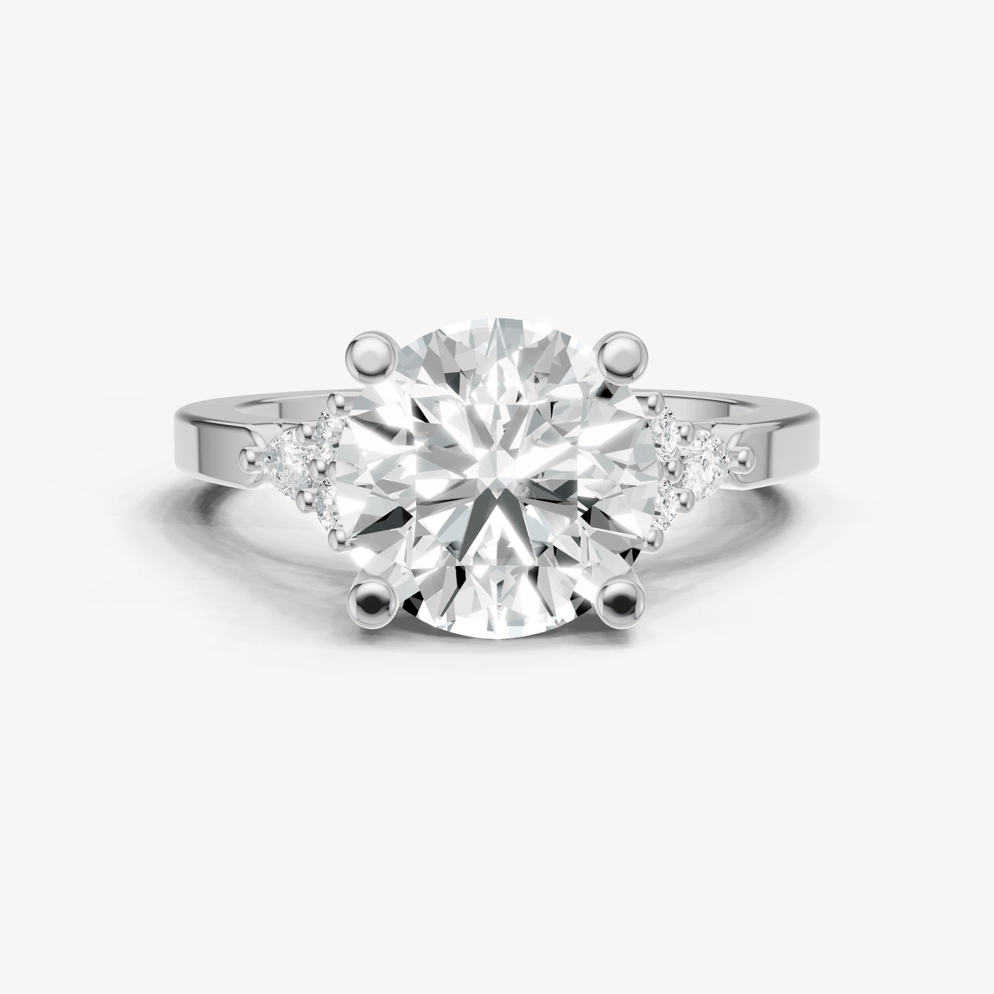 Round Cluster Diamond Engagement Ring