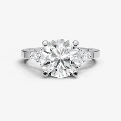 Round Cluster Diamond Engagement Ring
