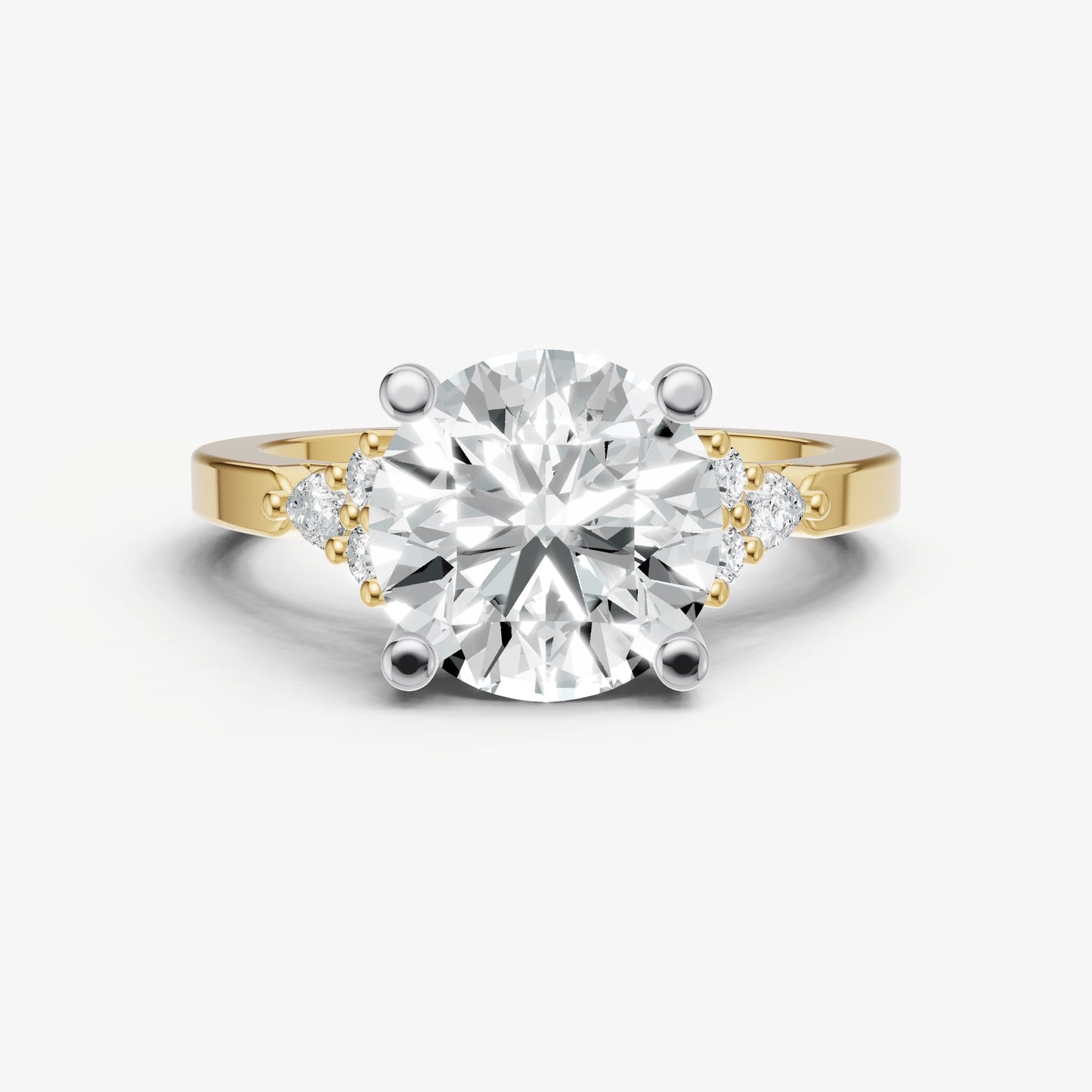 Round Cluster Diamond Engagement Ring
