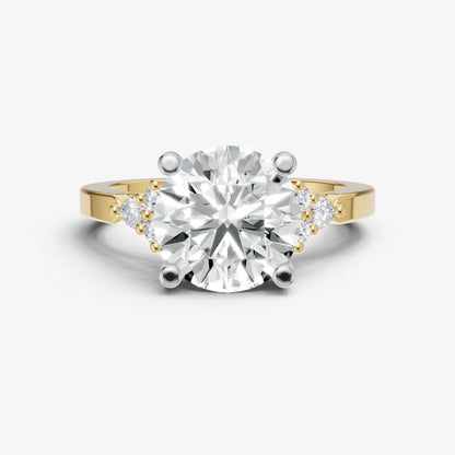 Round Cluster Diamond Engagement Ring