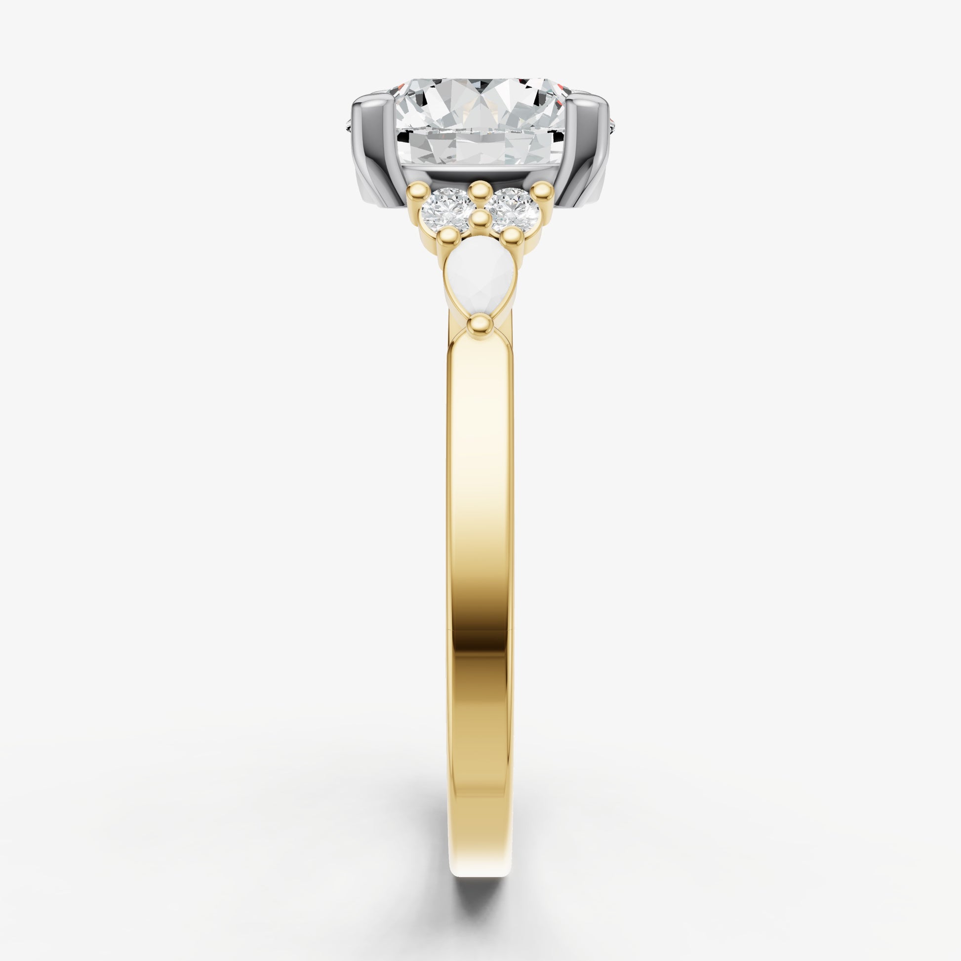 Round Cluster Diamond Engagement Ring