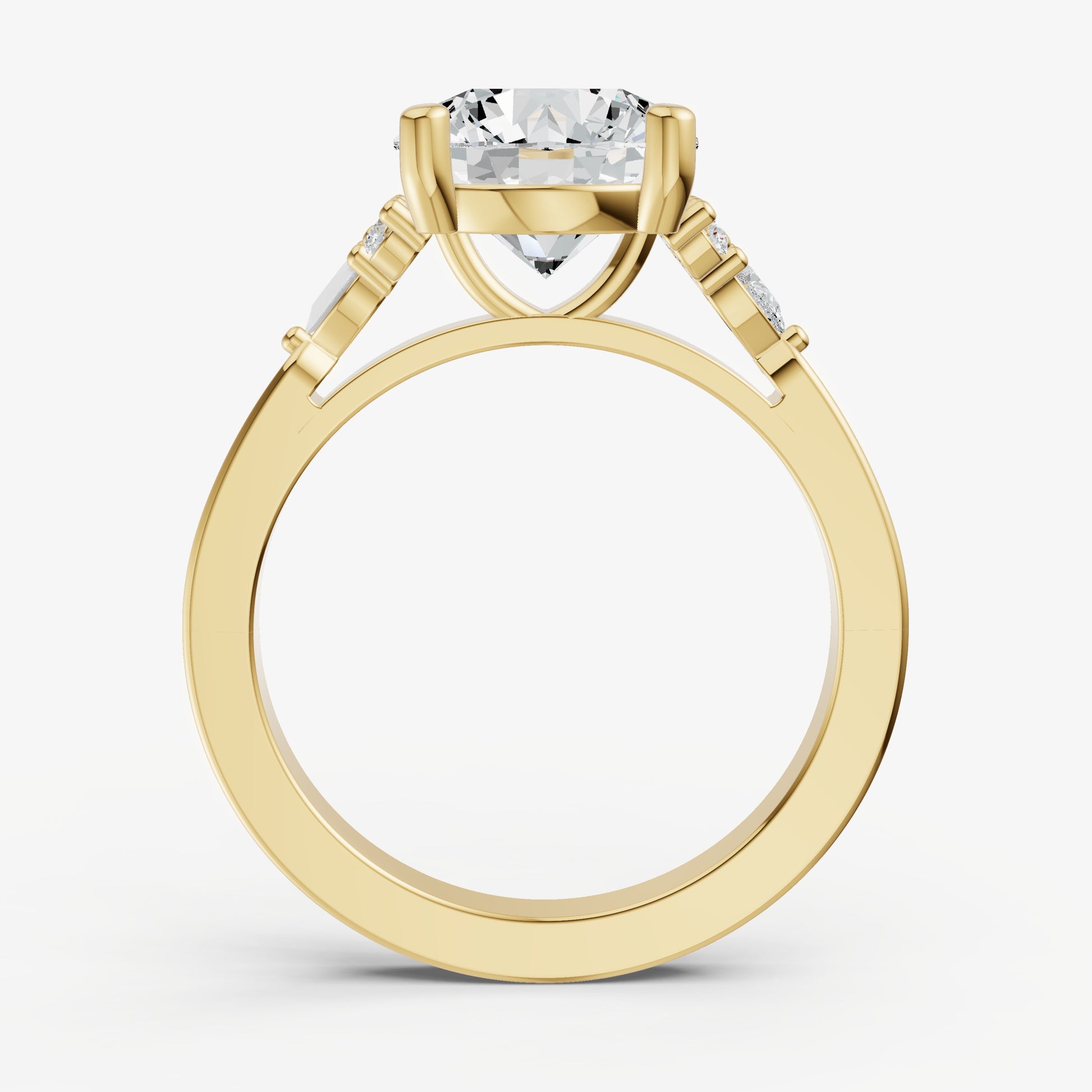 Round Cluster Diamond Engagement Ring