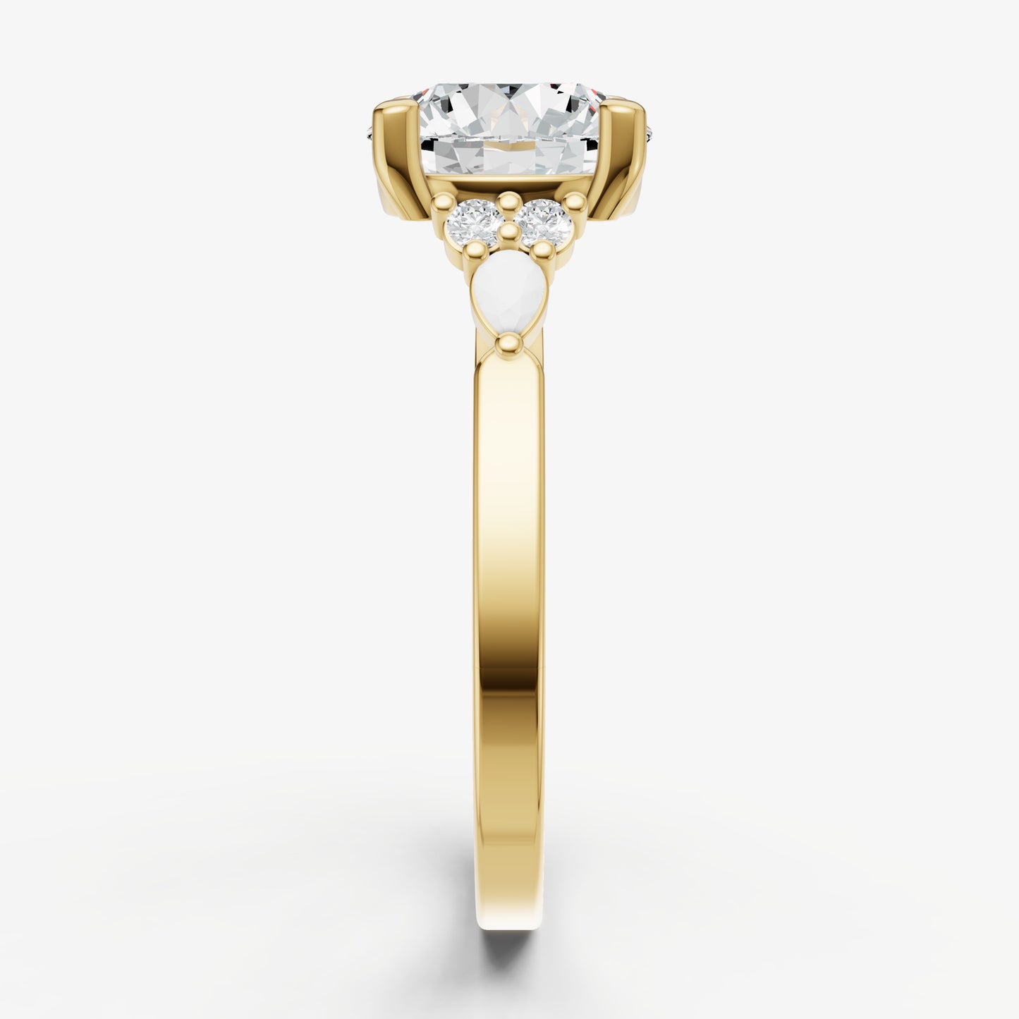Round Cluster Diamond Engagement Ring
