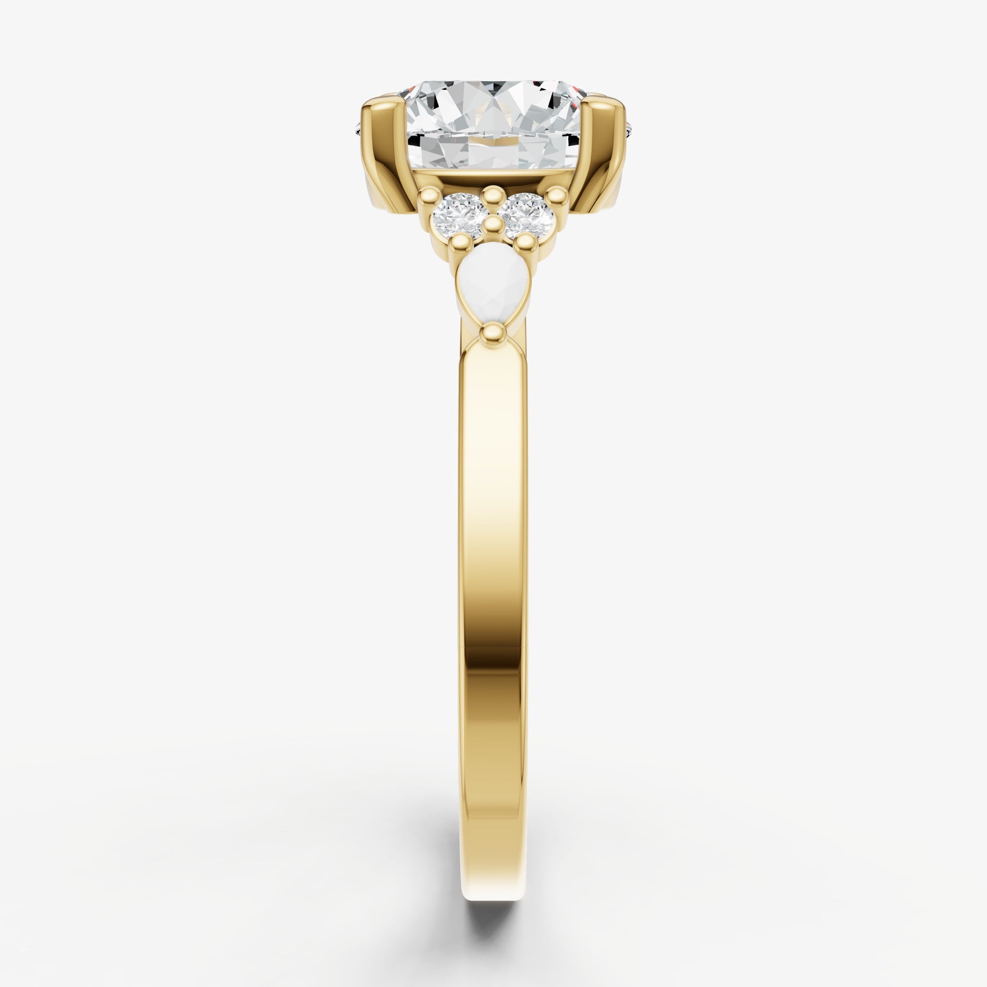 Round Cluster Diamond Engagement Ring