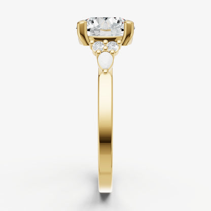 Round Cluster Diamond Engagement Ring