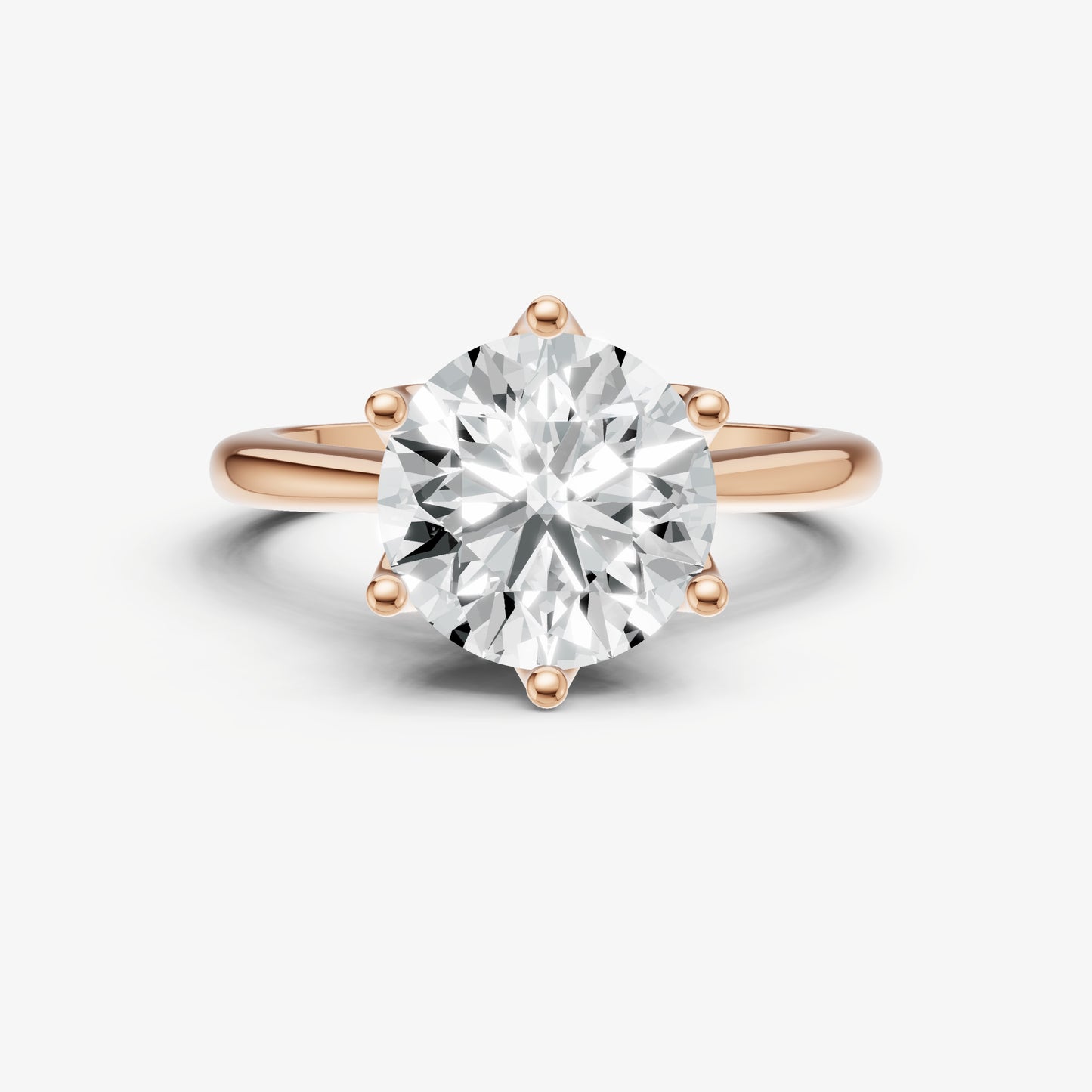 Round Tulip Round Solitaire Engagement Ring