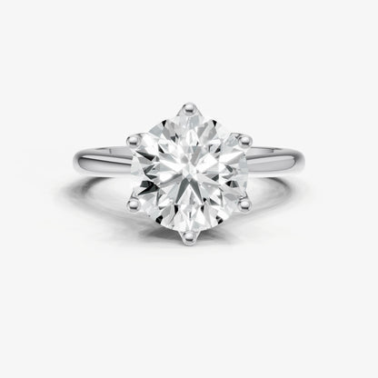 Round Tulip Round Solitaire Engagement Ring
