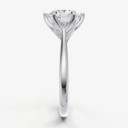 Round Tulip Round Solitaire Engagement Ring